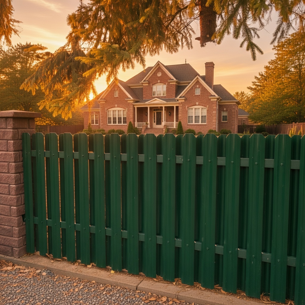 Металлический штакетник М-образный — забор у дома